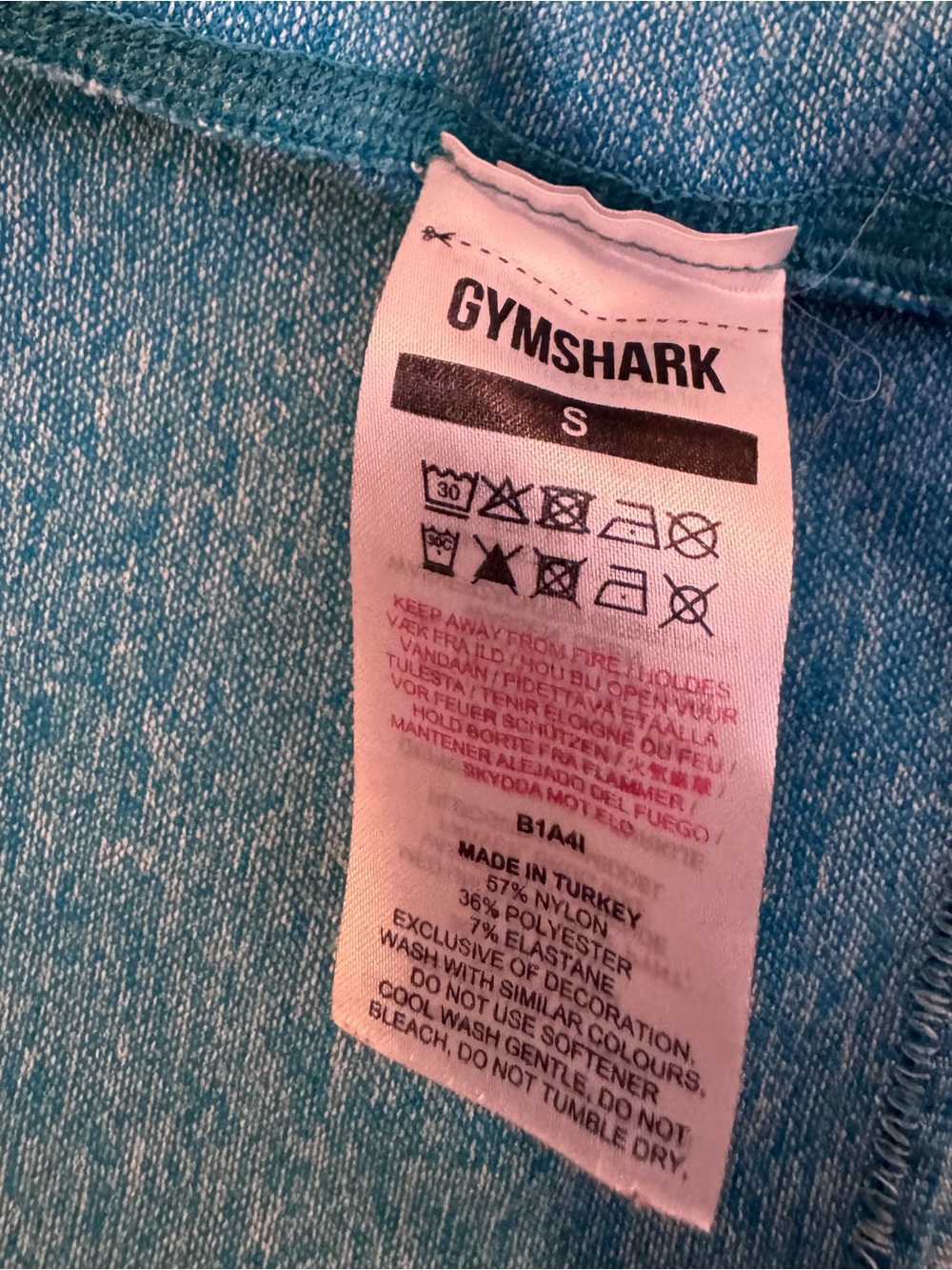 Gymshark Flex Seamless Cycling/Biker Shorts BlueMarl/Aqua
Size: Small - Picture 5 of 5